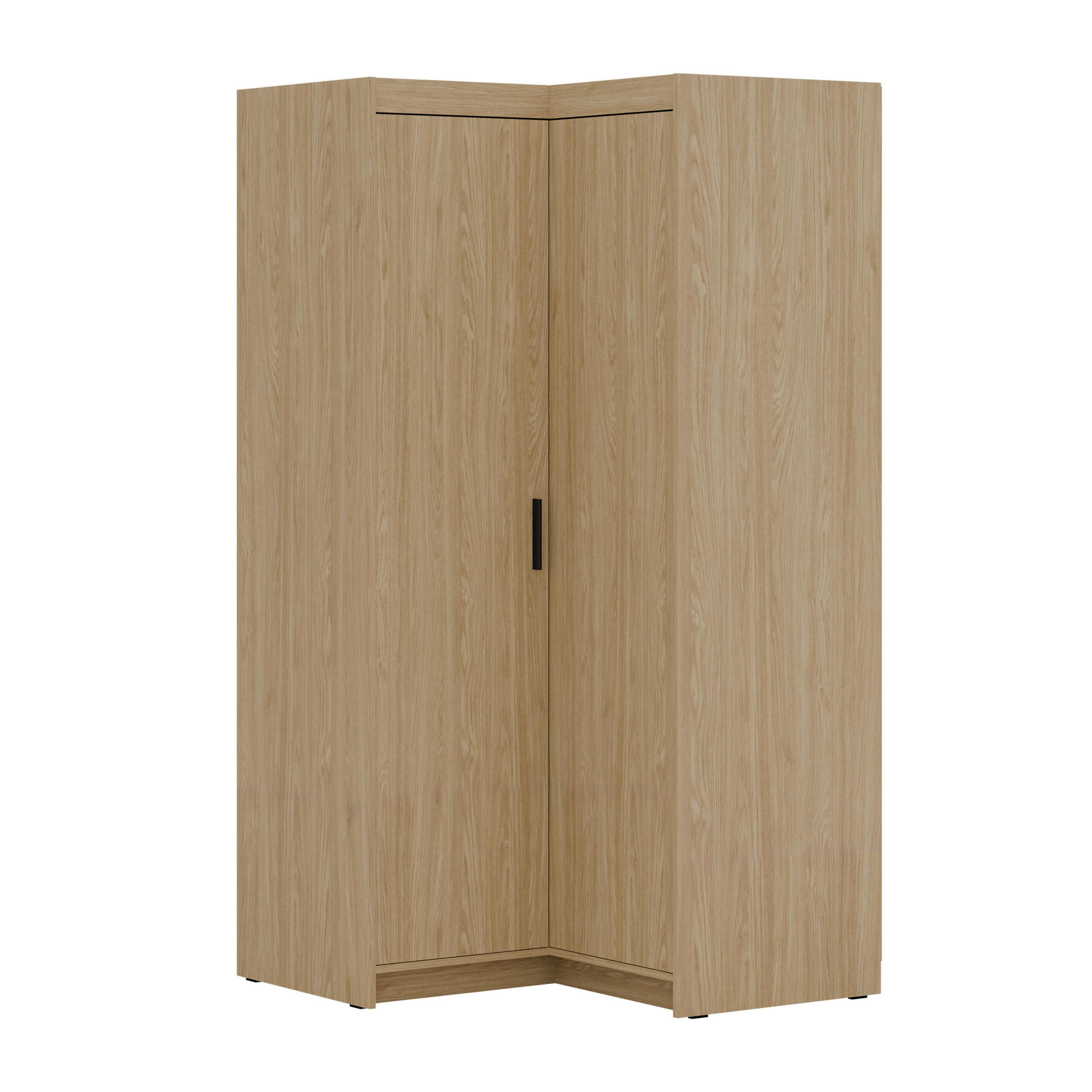ECKSCHRANK Storicos Geölte Eiche 97,8/190,5/97,8 cm – Modern, ideal für Ecken - Eichefarben, Holzwerkstoff/Kunststoff (97.8/190.5/97.8cm) - AX Living