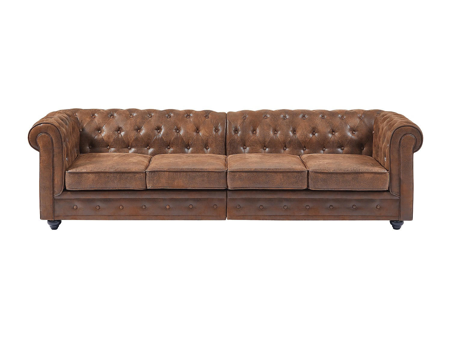 SOFA ohne Schlafmöglichkeit - 4 Personen - Stoff, Stoff - Braun - - Braun, Textil (256/72/87cm) - Vente-Unique