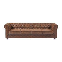 SOFA ohne Schlafmöglichkeit - 4 Personen - Stoff, Stoff - Braun - - Braun, Textil (256/72/87cm) - Vente-Unique