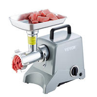 FLEISCHWOLF 10-Teiliges Set Elektrischer 800W, RÜCKLAUFFUNKTION, - Silberfarben, Metall (29.92/33.7/43.61cm) - Rolipo