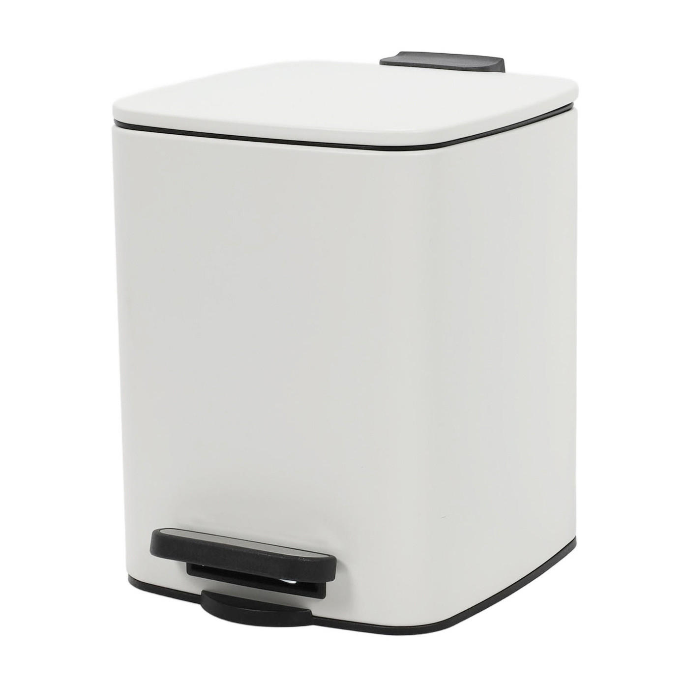 TRETEIMER Natrio 6 l - Weiß, Metall (19.5/25/23.5cm) - NUXIO