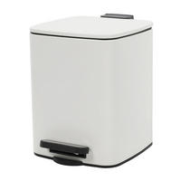 TRETEIMER Natrio 6 l - Weiß, Metall (19.5/25/23.5cm) - NUXIO