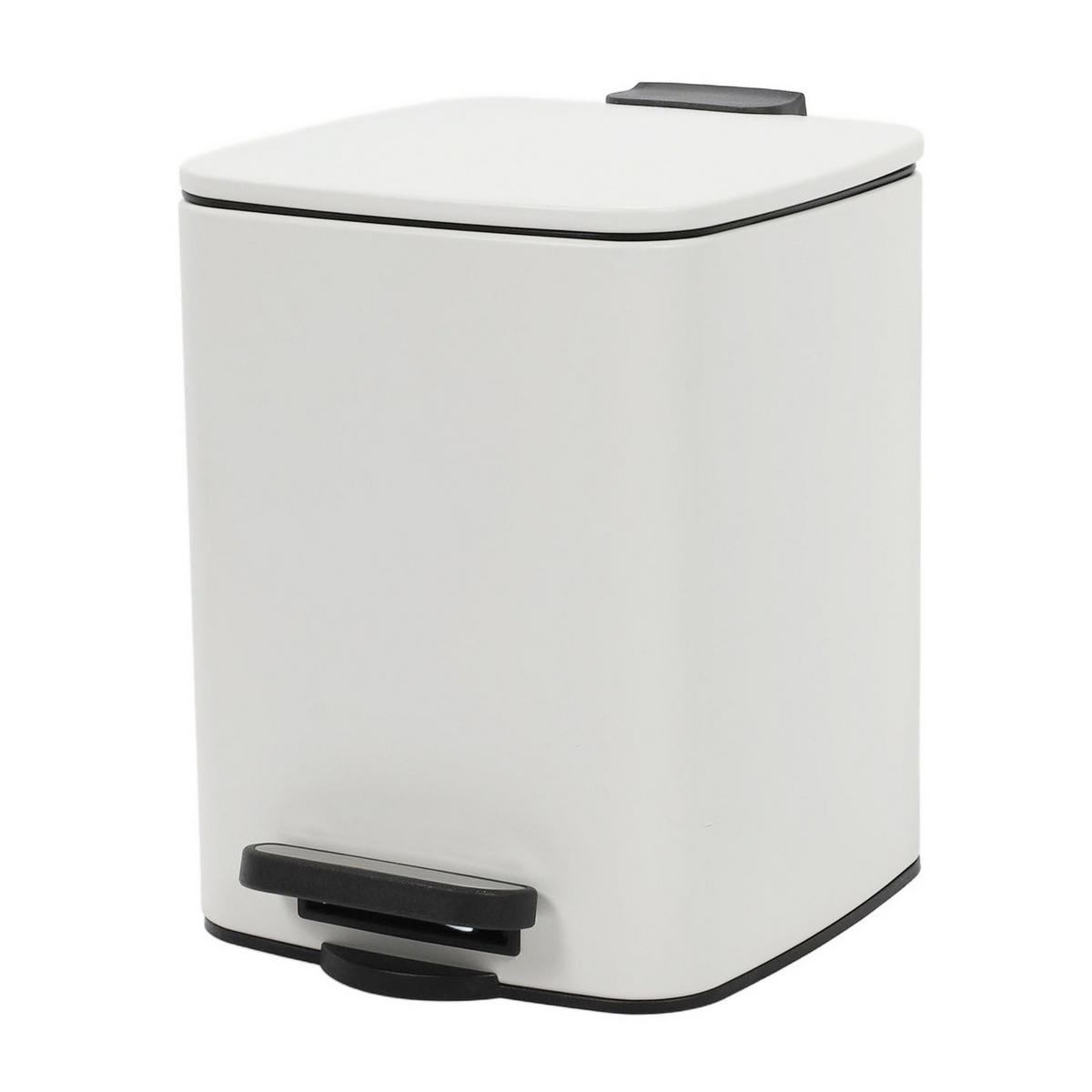TRETEIMER Natrio 6 l - Weiß, Metall (19.5/25/23.5cm) - NUXIO