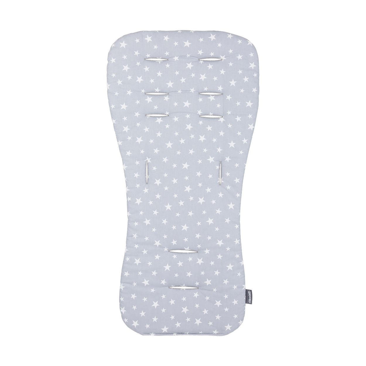 KINDERWAGEN-SITZAUFLAGE Sitzauflage VVPAD024 grau Baumwolle, atmungsaktiv, universell passend, für 5-Punkt-Gurt - Grau, Textil (38/2/77cm) - Chipolino