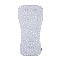 KINDERWAGEN-SITZAUFLAGE Sitzauflage VVPAD024 grau Baumwolle, atmungsaktiv, universell passend, für 5-Punkt-Gurt - Grau, Textil (38/2/77cm) - Chipolino