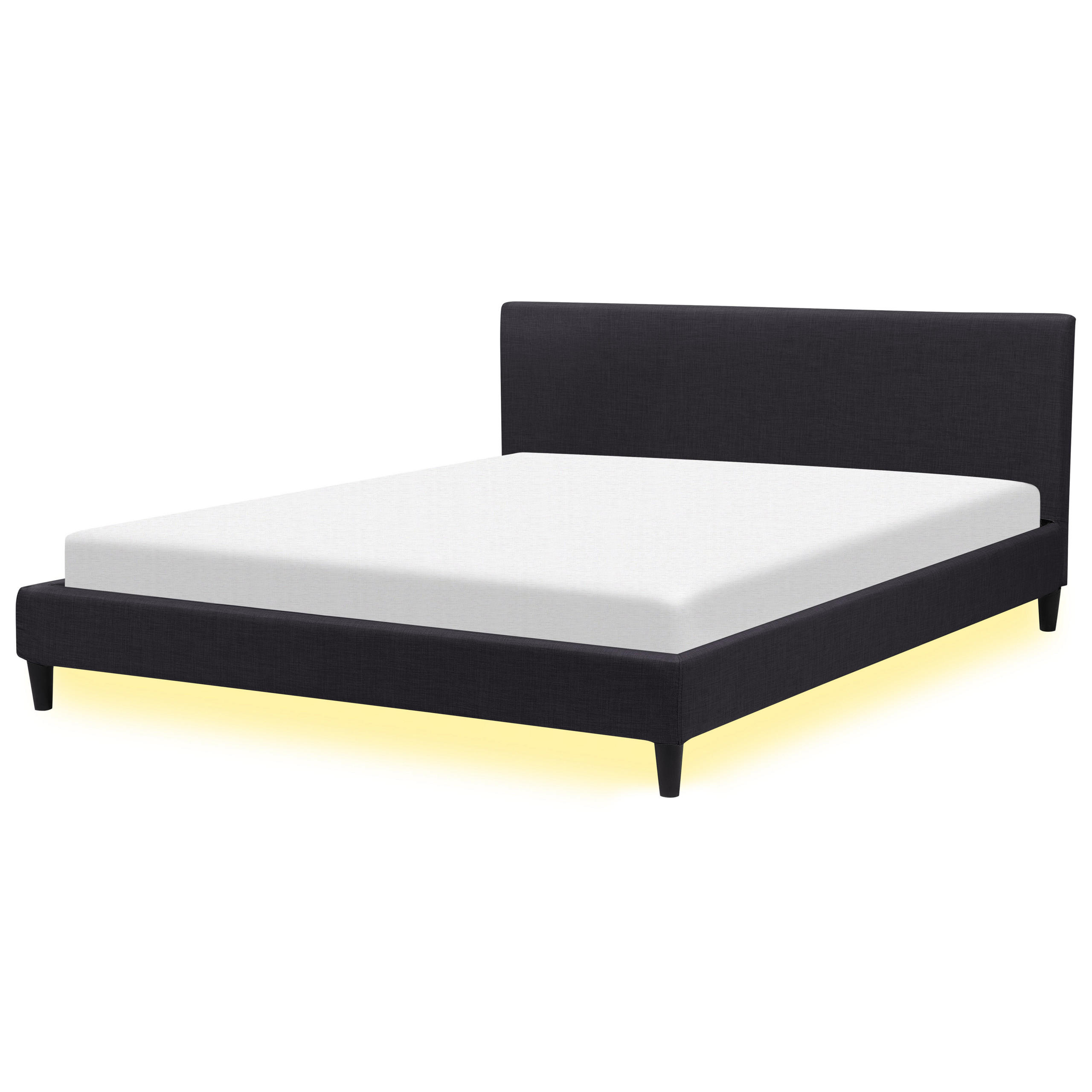 Beliani Polsterbett Schwarz 180x200 cm