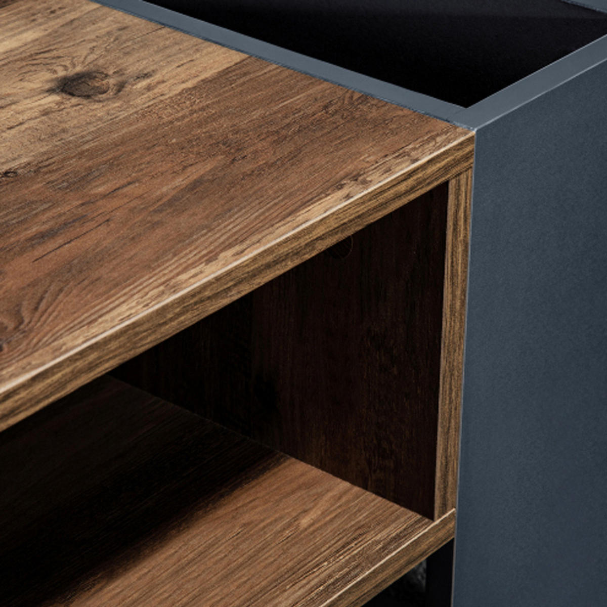 COUCHTISCH Anthrazit 160/60/40 cm - Grau, Holz (106/60/40cm) - Urban Meuble