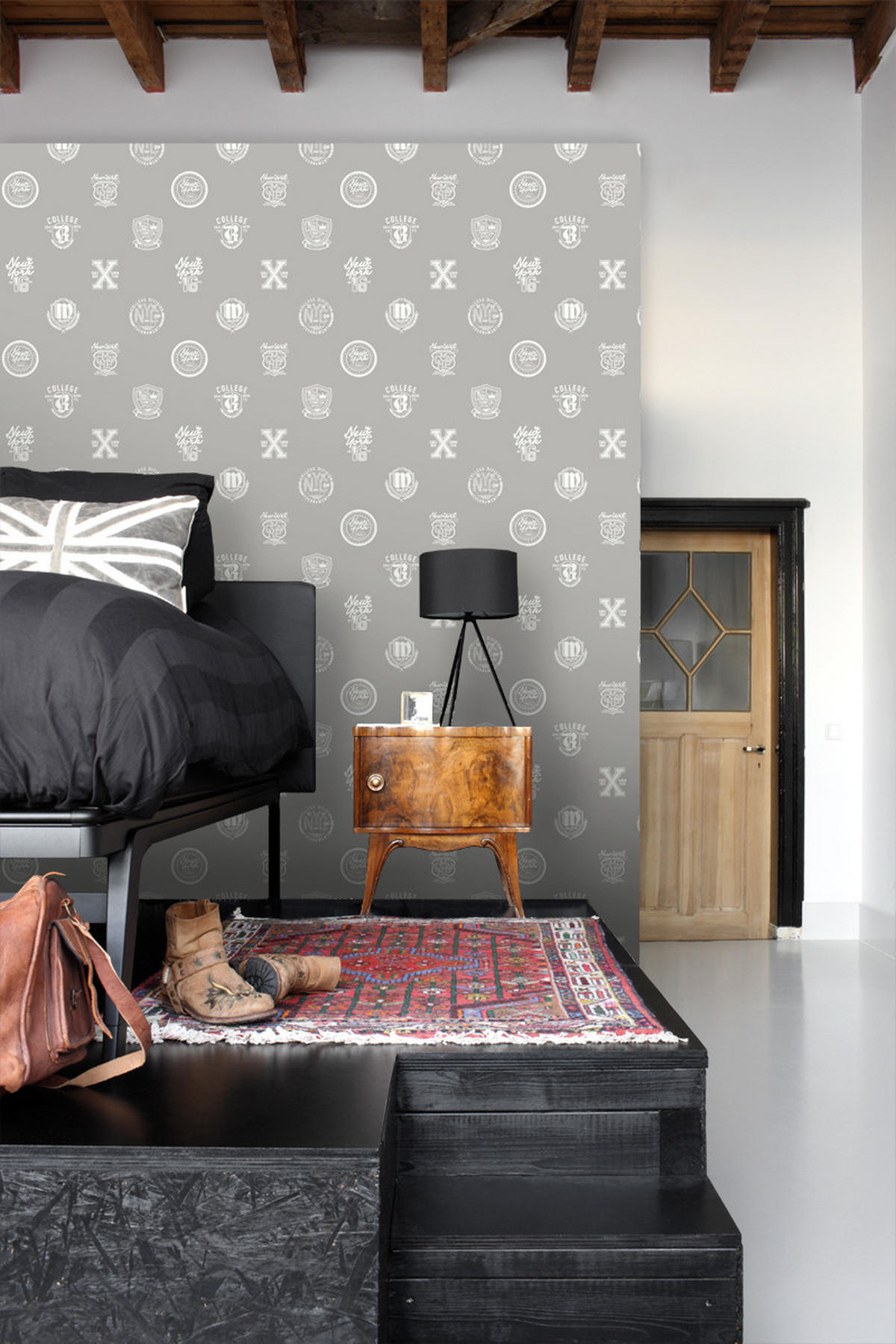 TAPETE Schulembleme 53 cm x 10.05 m - Grau, Papier (53/1000cm) - ESTAhome