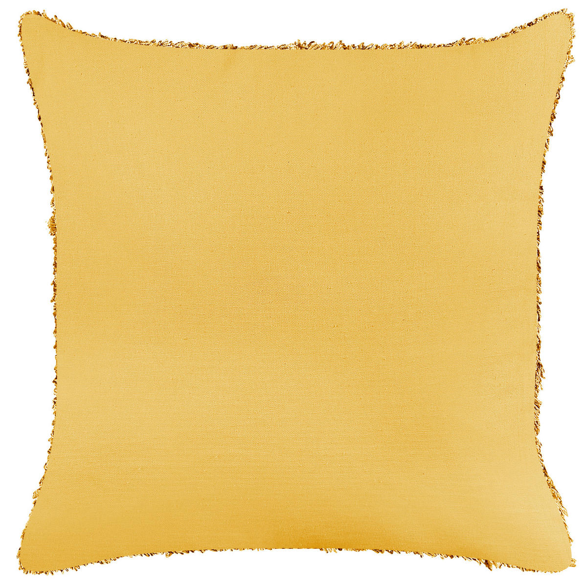 DEKOKISSEN 2er-Set Gelb 45/45 cm Rhoeo - Gelb, Naturmaterialien/Textil (45/45cm) - Beliani