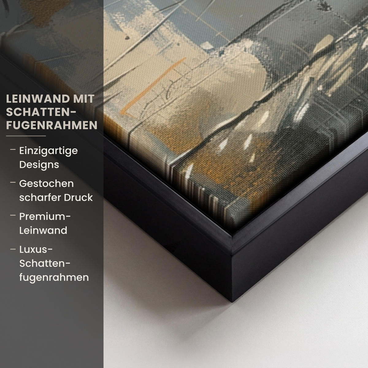 LEINWAND Bilder mit Rahmen - Baum - Graffiti - Banksy-Stil - Ballon-Mädchen - 100x70 - Blaugrau, Textil (100/70cm) - MuchoWow