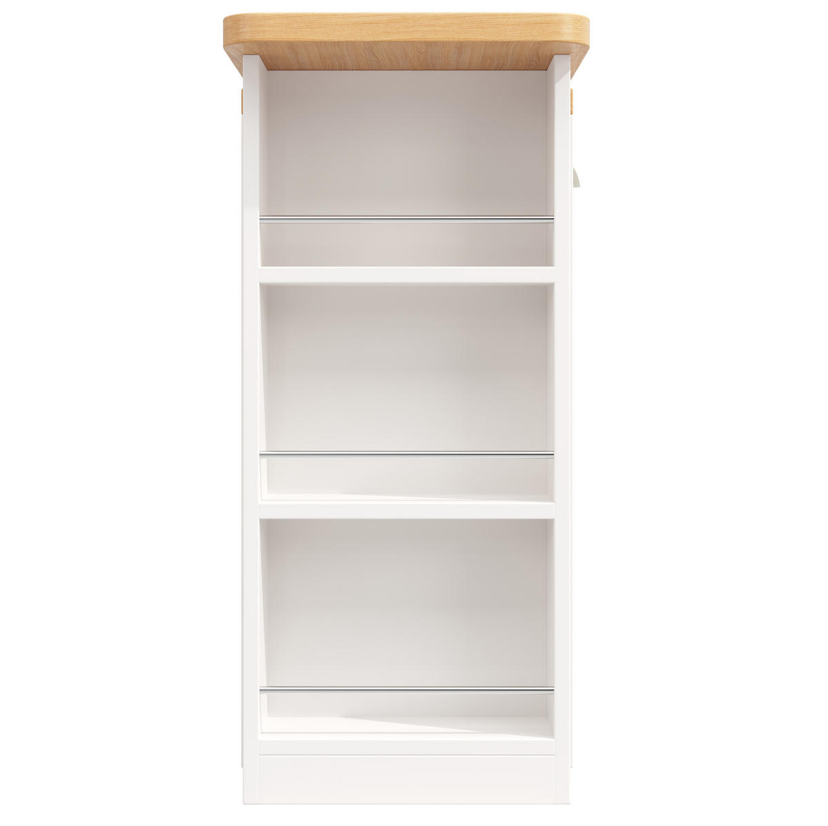 BARTISCH ausziehbar 135-203 x 39 x 92,8 cm MDF Weiß mit LED - Weiß, Holzwerkstoff (39/92.8/203cm) - Meubliv