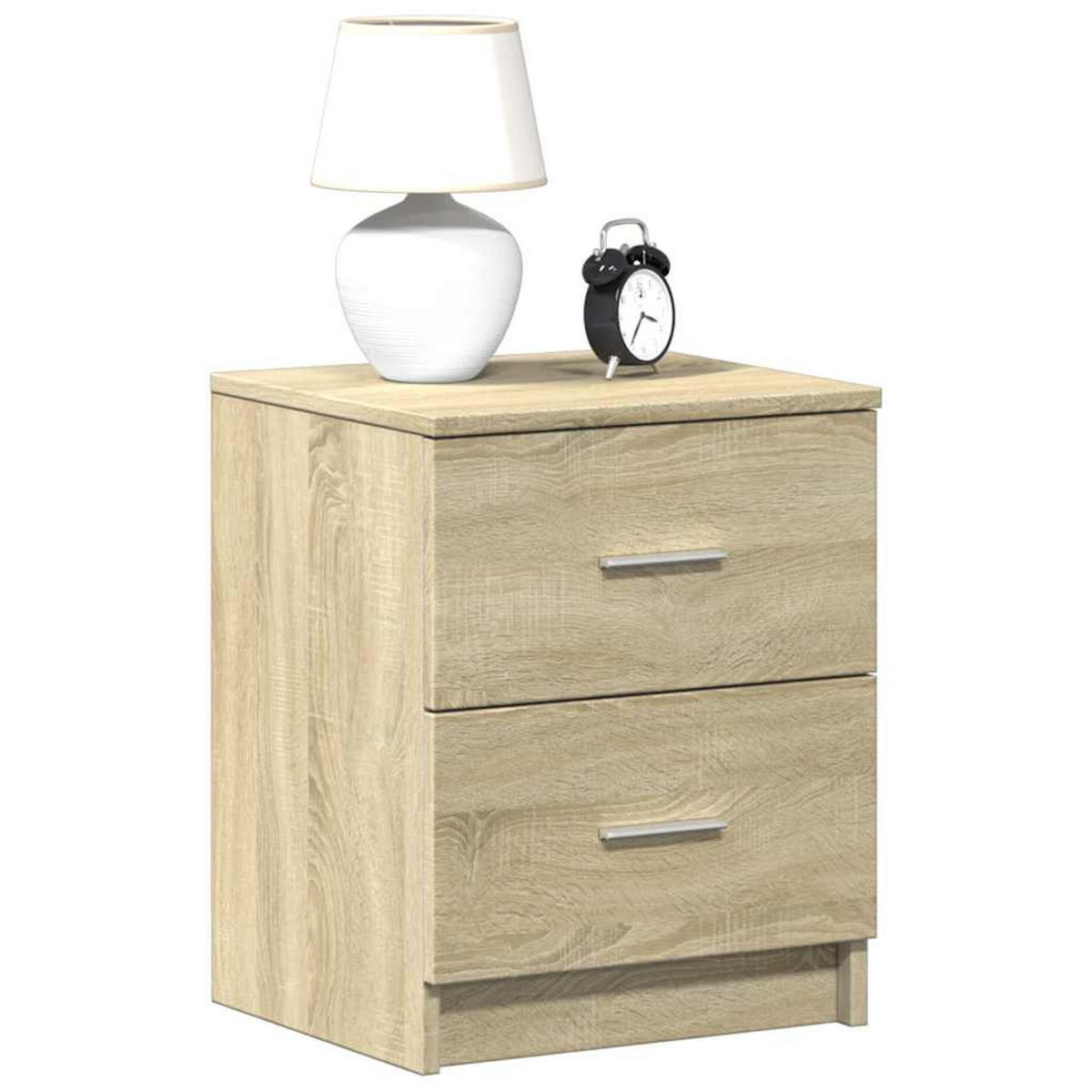 NACHTTISCH Mit 2 Schubladen Sonoma-Eiche 40/36/50 Cm - Braun, Holzwerkstoff (36/50/40cm) - vidaXL