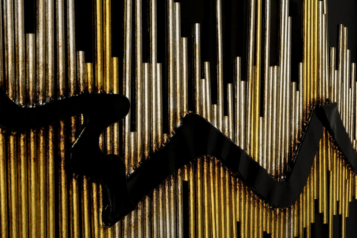 METALLBILD Gold 120/60 cm - Silberfarben/Goldfarben, Metall (7.95/60cm) - KUNSTLOFT
