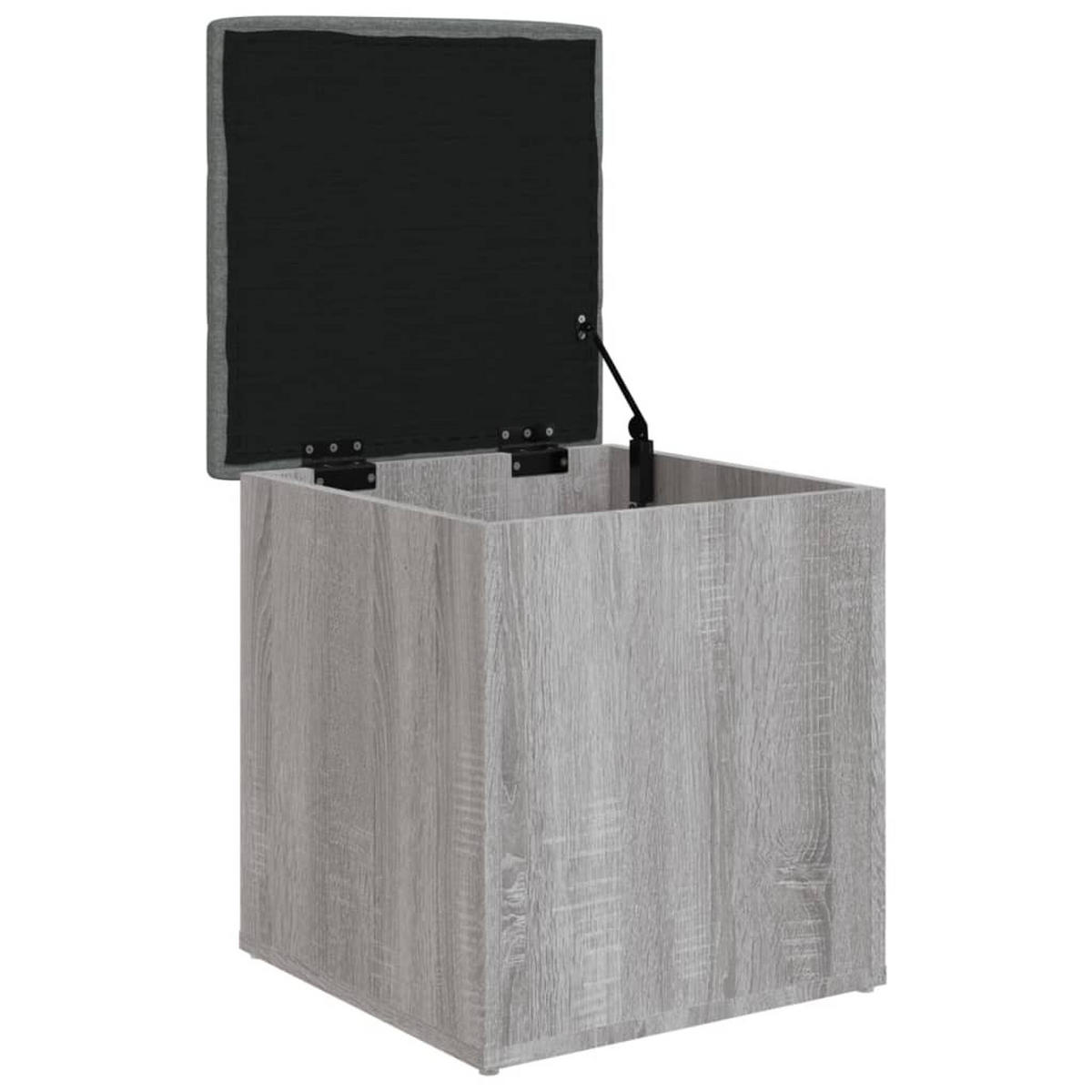 SITZBANK Jona mit Stauraum Grau Sonoma 42x42x45 cm - Grau, Holz (42/45/42cm) - DELUKE