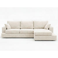 ECKSOFA Nesto Creme Rechts - Creme, Holz/Textil (165/260cm) - Graingold