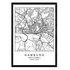 POSTER Hamburg Minimalistische Stadtplanen A4 Rahmenlos - Klar, Papier (29.7/5/21cm) - Nacnic