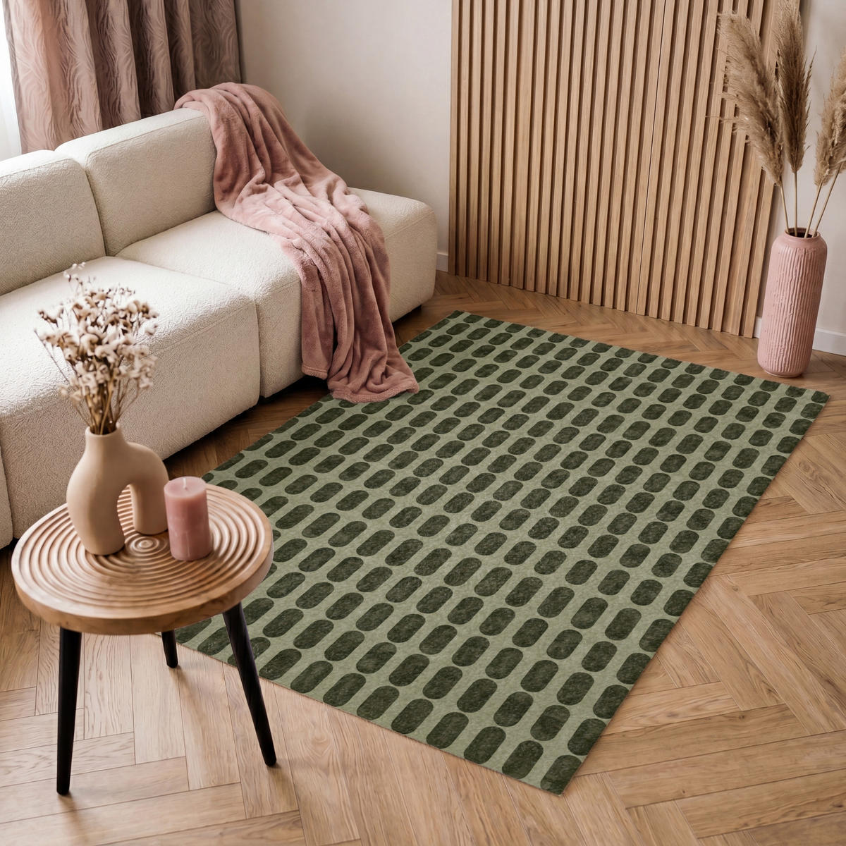 KOBERCE - Rytmické - Impact - Zelené - 120x180 cm - olivovozelená, textil/plast (120/0.4cm) - OnlyWow