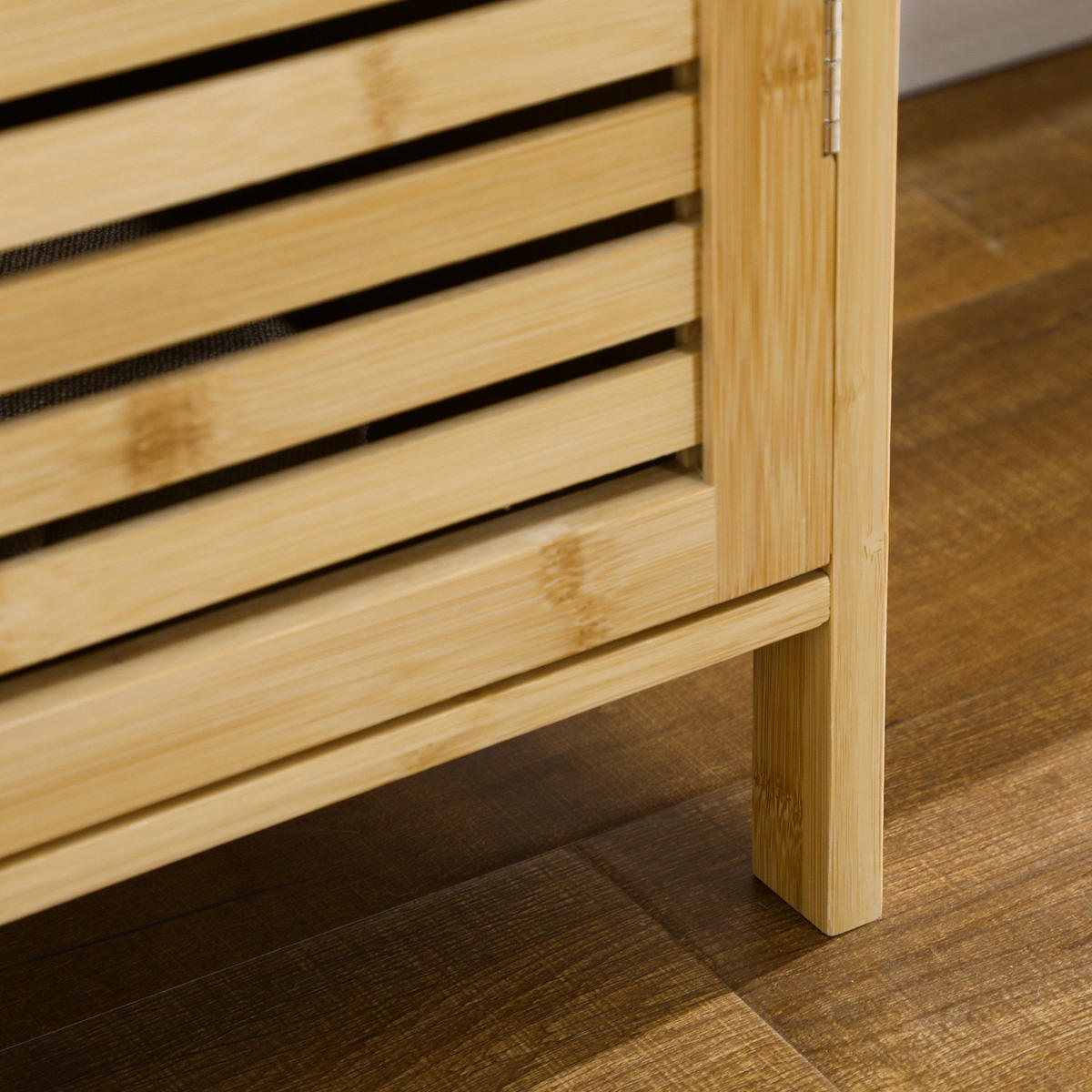 SCHUHSCHRANK DE-14989 2 Schränke mit 8 Einlegeböden aus Bambus Natur - Naturfarben, Naturmaterialien (100/80/35cm) - ComfortXL
