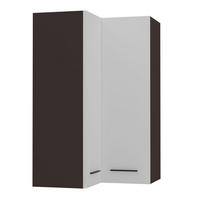 ECKHÄNGESCHRANK Bonn W14/60 lava / weiß matt 60 / 60 / 96cm - Dunkelgrau/Weiß, Holz/Holzwerkstoff (60/96/60cm) - Feldmann-Wohnen