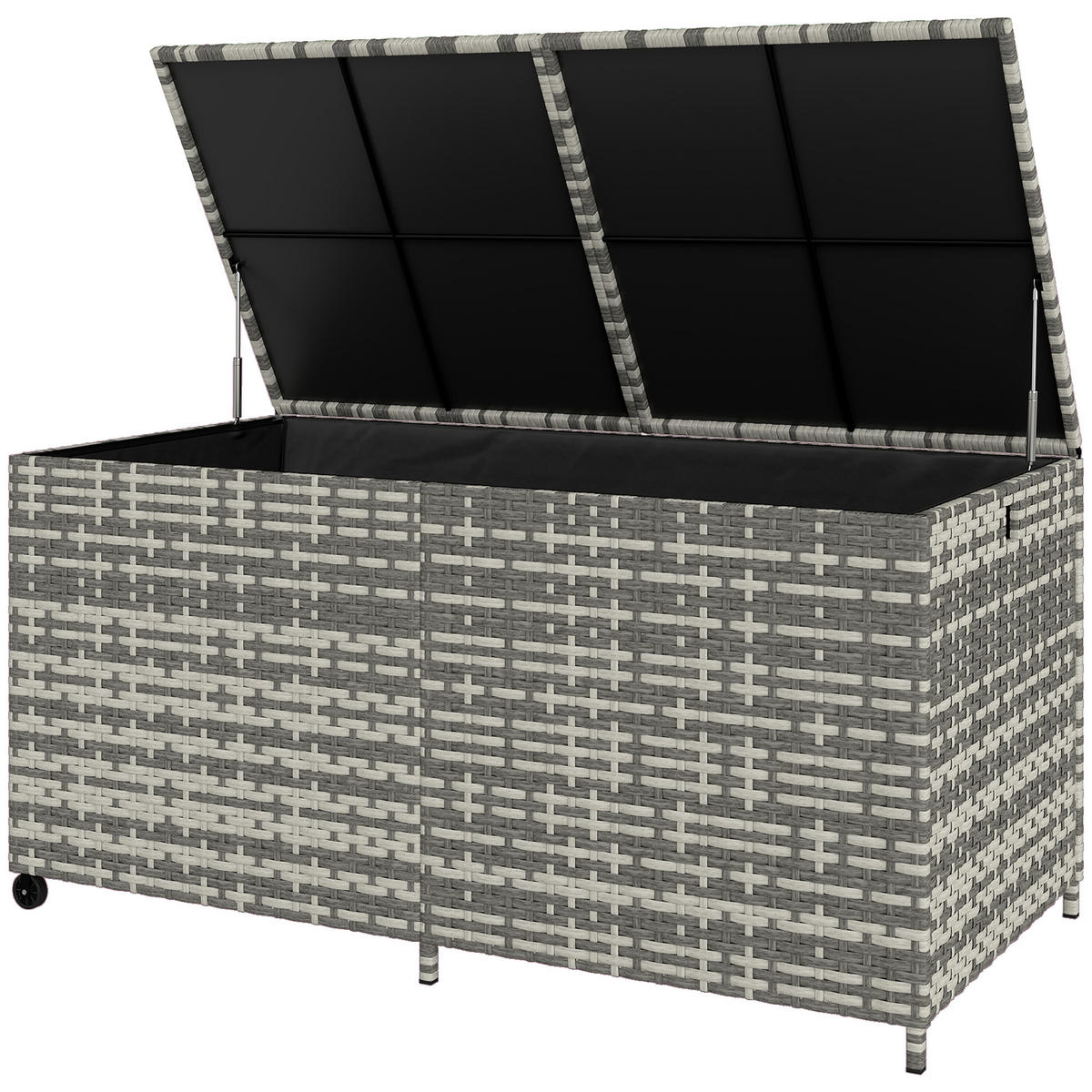 KISSENBOX DE-13708 650 Liter mit wasserdichtem Reißverschlussfutter - Grau, Metall (75/74/150cm) - ComfortXL