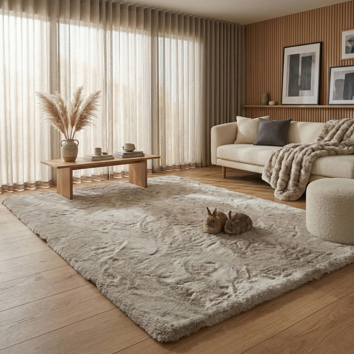 FELLTEPPICH CLOUD SUPER SOFT 200/290 cm Greige - Greige, Textil (200/290cm) - Consilio Concept