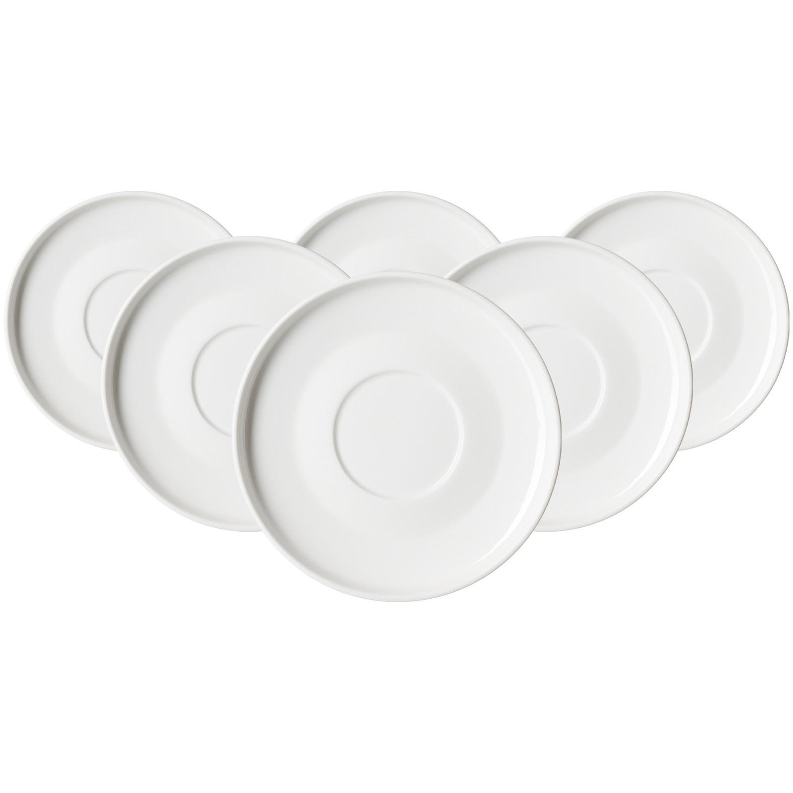 KAFFEEUNTERTASSEN Kelly weiß ø 15 cm 6er Set - Weiß, Keramik (15cm) - Ritzenhoff Breker