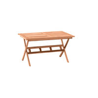 GARTENTISCH Teaka mit Schirmhalter, 135x85 cm,Teakholz, klappbar - Naturfarben, Holz (85/135/75cm) - TPFGarden