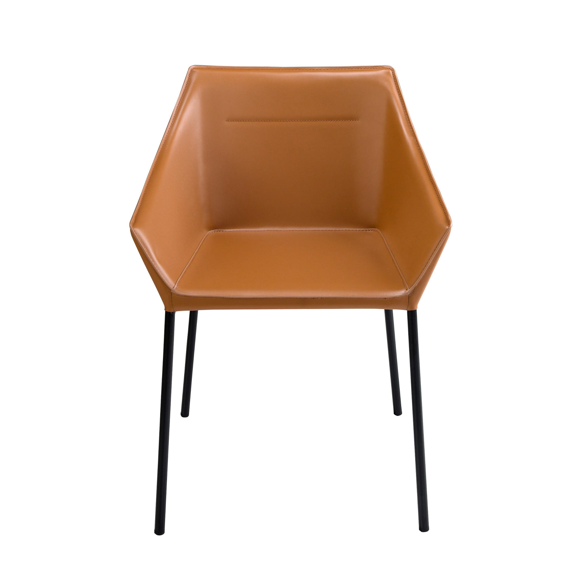 STUHL Braun Schwarz 62/60/79 cm - Schwarz/Braun, Leder (62/79/60cm) - ANGEL CERDA