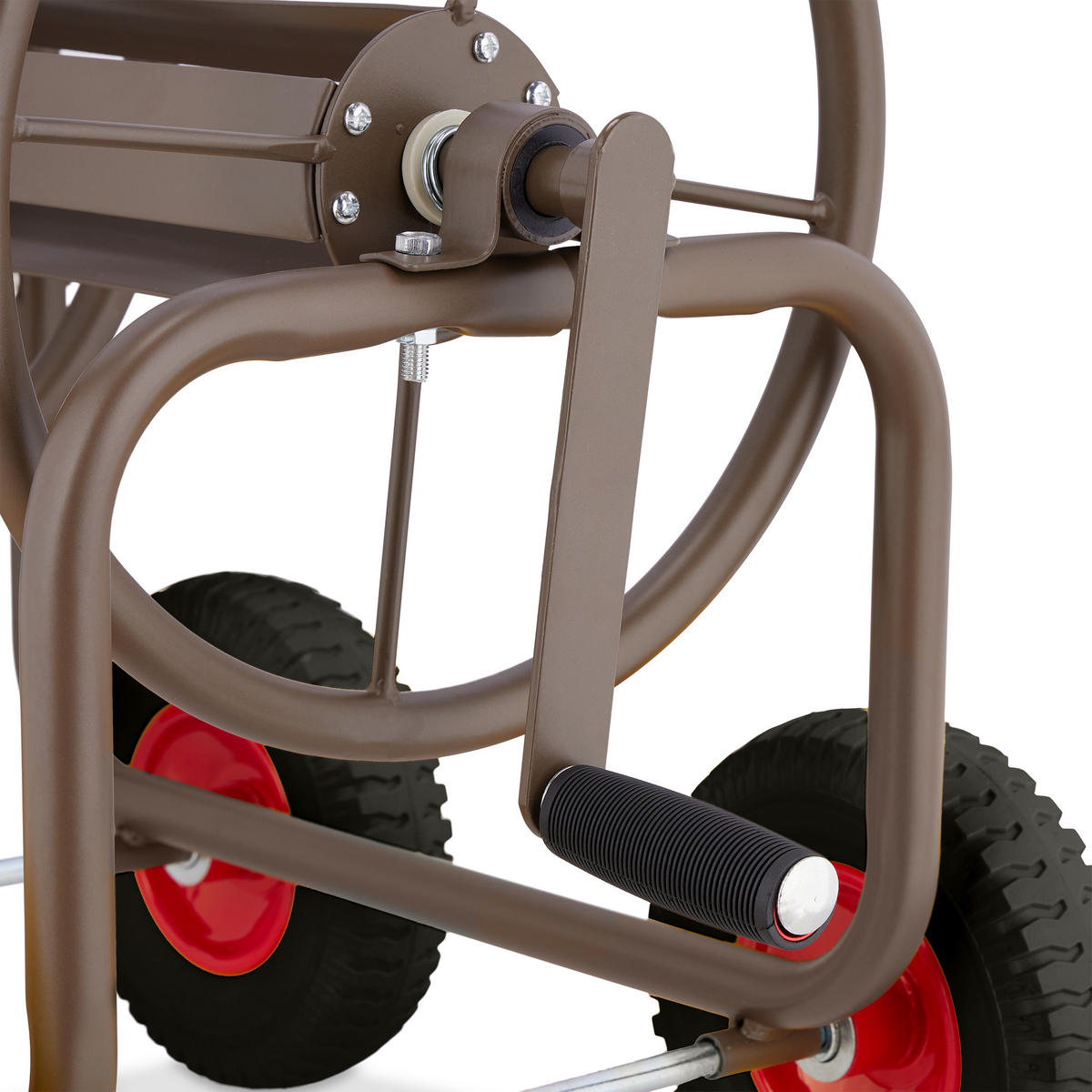 SCHLAUCHWAGEN - Braun, Kunststoff/Metall (50/81/80cm) - Relaxdays