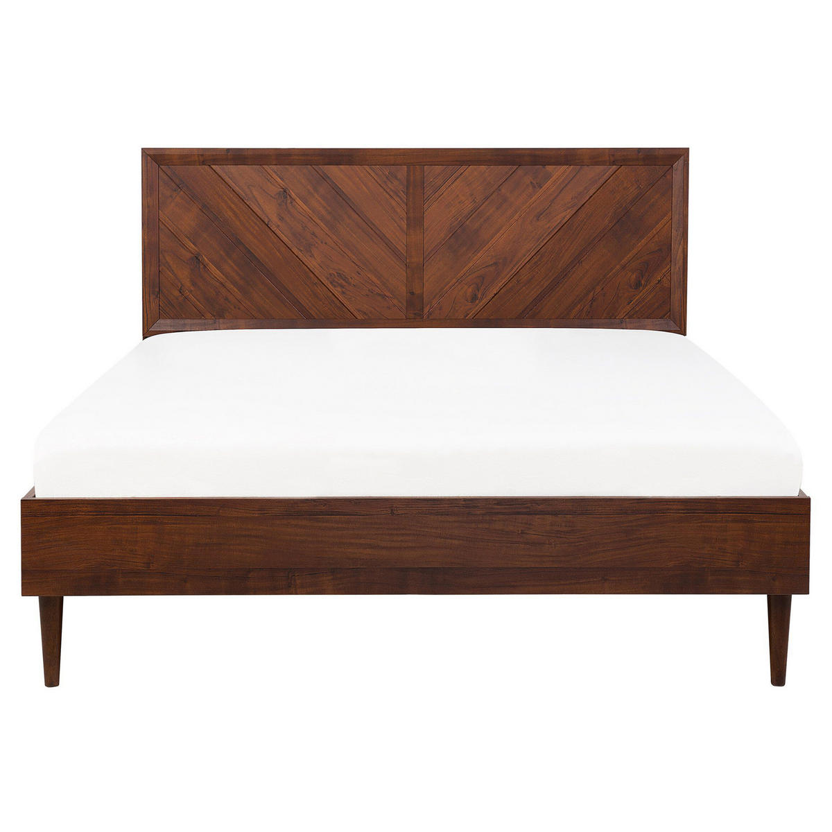 BETT 160/200cm Dunkler Holzfarbton Mialet - Dunkelbraun, Holzwerkstoff (160/200cm) - Beliani
