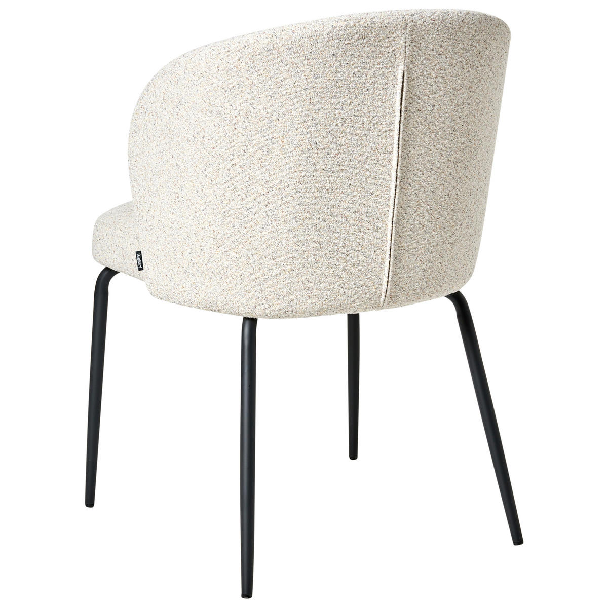 ESSZIMMERSTUHL 2er-Set Bouclé Hellbeige Zana - Beige, Textil (55/80/56cm) - Beliani