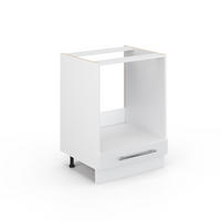 HERDUMBAUSCHRANK Fame-Line Weiß Hochglanz 60 cm ohne Arbeitsplatte - Weiß Hochglanz/Weiß, Holzwerkstoff (60/82/51.6cm) - Vicco