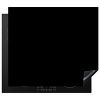 HERDABDECKPLATTE Schwarz - Einfarbig 60x52 cm - Schwarz, Kunststoff (60/0.2/52cm) - MuchoWow
