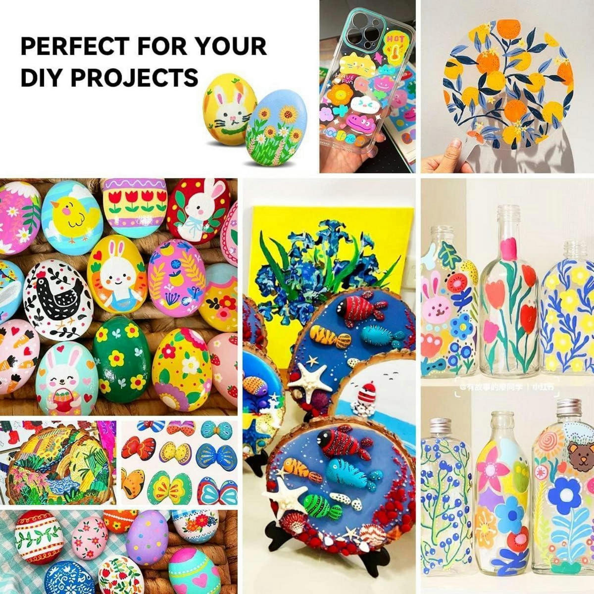 ACRYLSTIFTE 60er Set mit zwei Pinselspitzen - Multicolor, Kunststoff (1/1/15cm)