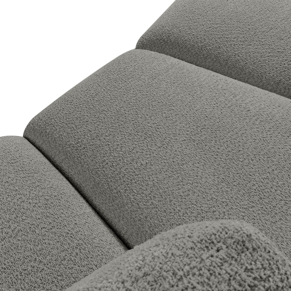 5-SITZER ECKSOFA ZUCCO Boucle links, Grau - Grau, Textil (430/84/105cm) - KONSIMO®