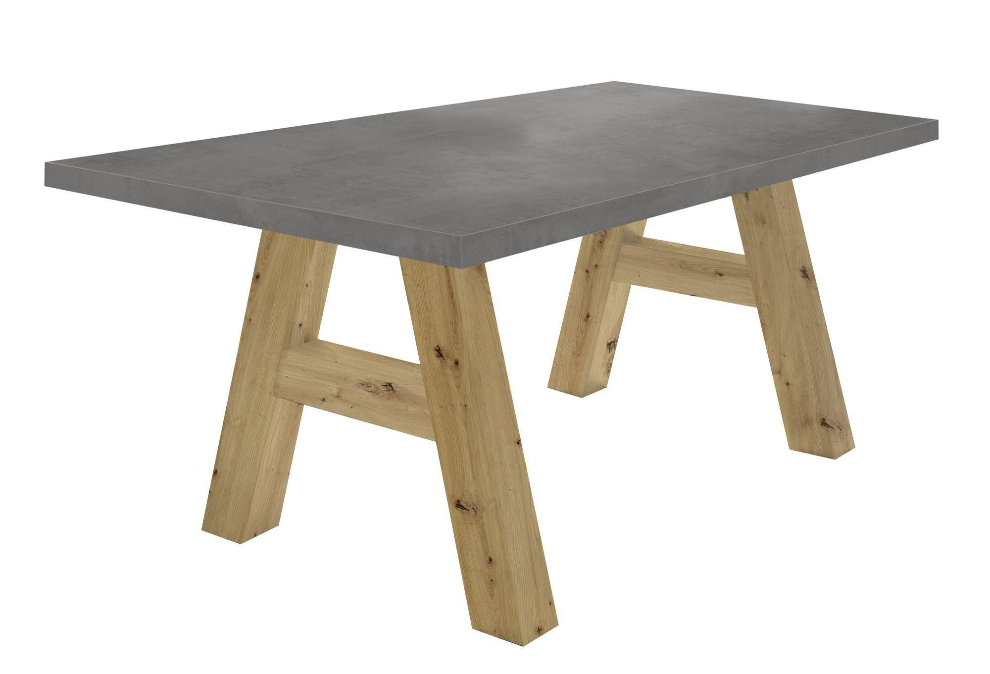 ESSZIMMERTISCH Elia 2 160 x 90 x 75 Esstisch Asteiche/Graphit - Grau, Holz (160/90/75cm) - 58aufmkessel