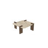 COUCHTISCH Brilliance Travertin Braun Granit Optik 90x90 - Beige/Braun, Holzwerkstoff (90/90/35cm) - moebel17