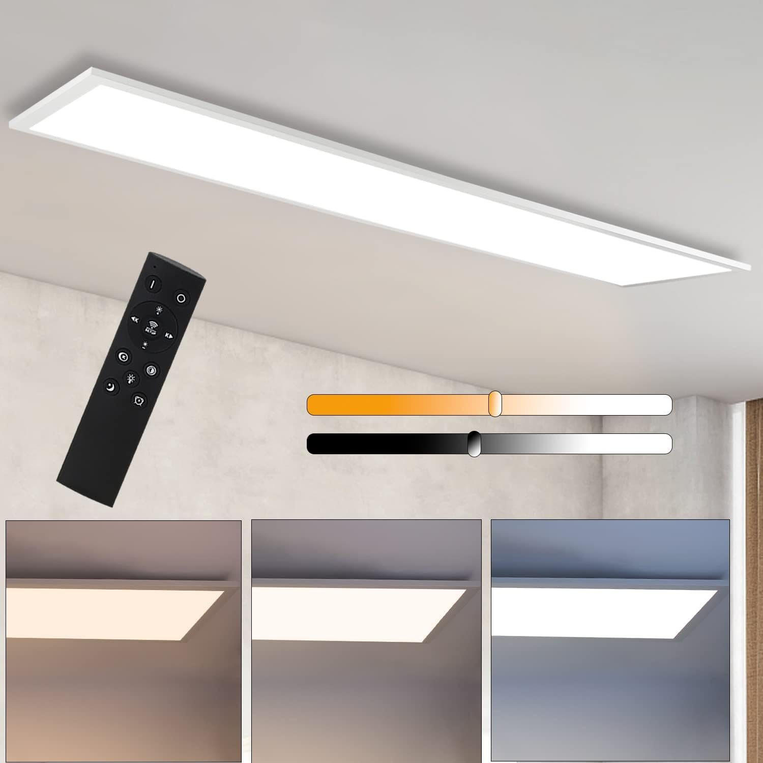 LED-DECKENLEUCHTE Nelly 120/30/1 cm - Weiß, Metall (120/30/1cm) - Nettlife