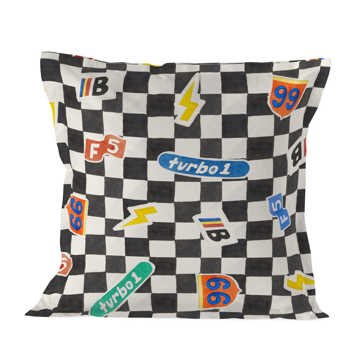 KISSENBEZUG racer 60x60 cm mehrfarbig - Multicolor, Textil (60/60cm) - Happy Friday
