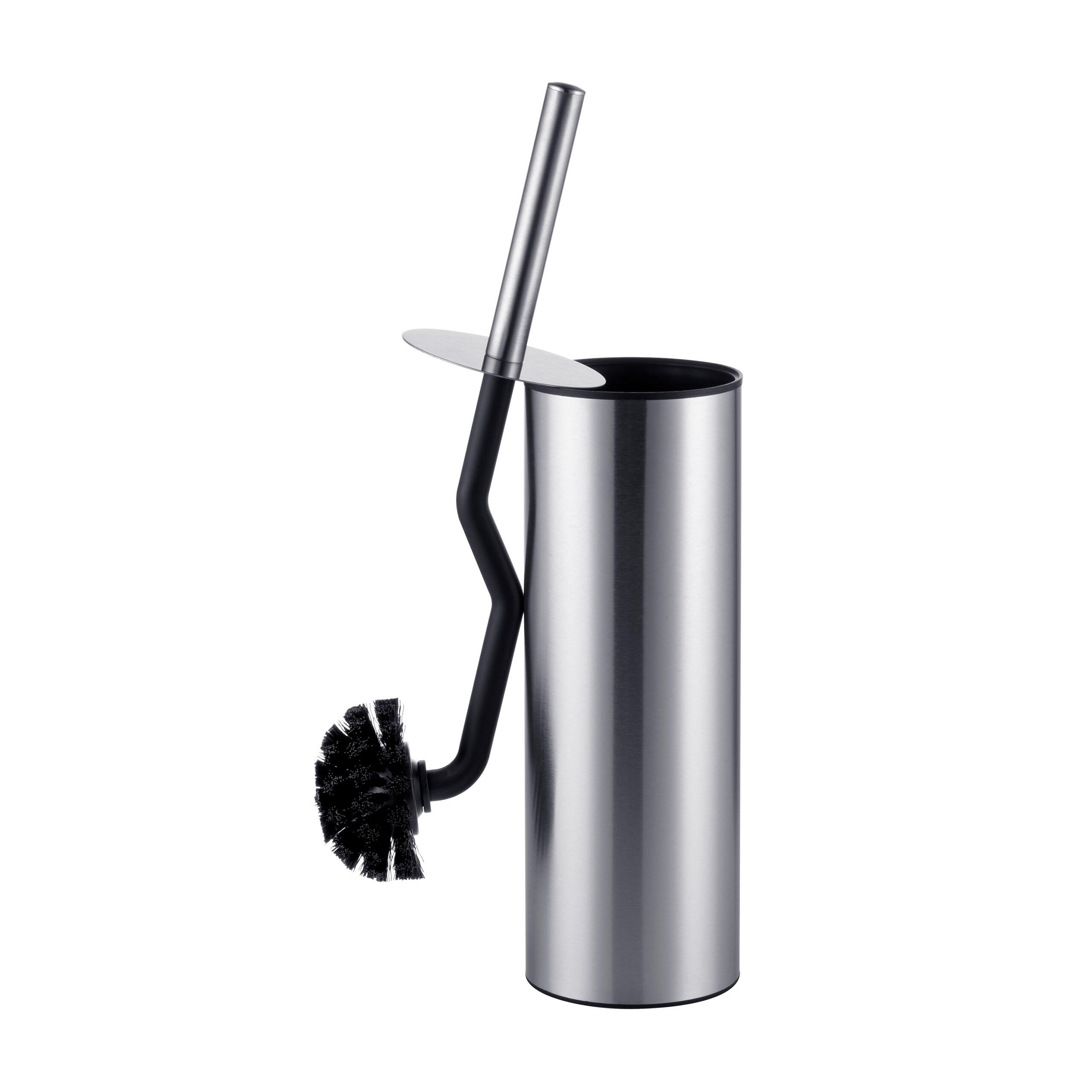 WC-KEFA čistič okrajov - strieborná, kov/plast (9/36.5/9cm) - Relaxdays