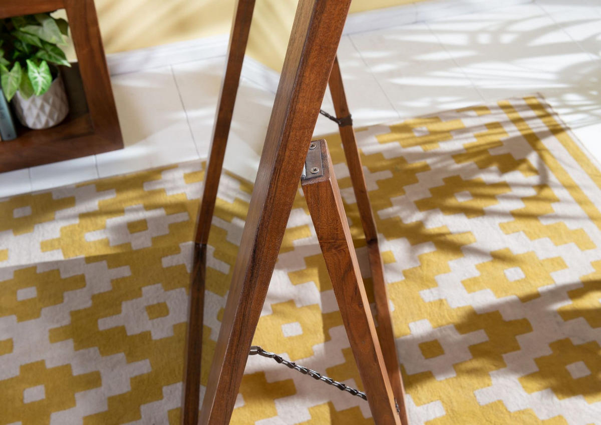 STANDSPIEGEL Akazie 75x3x175 nougat lackiert OXFORD #319 - Dunkelbraun, Holz (75/175/3cm) - Massivmoebel24