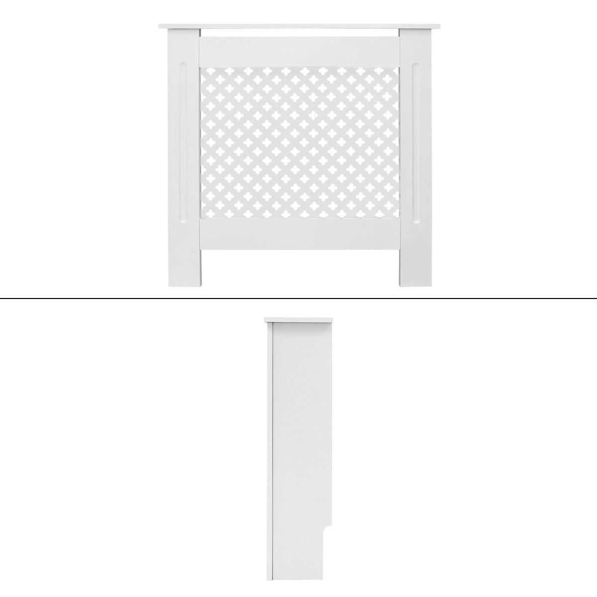 OBLOŽENÍ RADIÁTORU s voštinovým vzorem 78 x 19 x 82 cm, bílé - bílá, kompozitní dřevo (19/78/82cm) - ECD-Germany