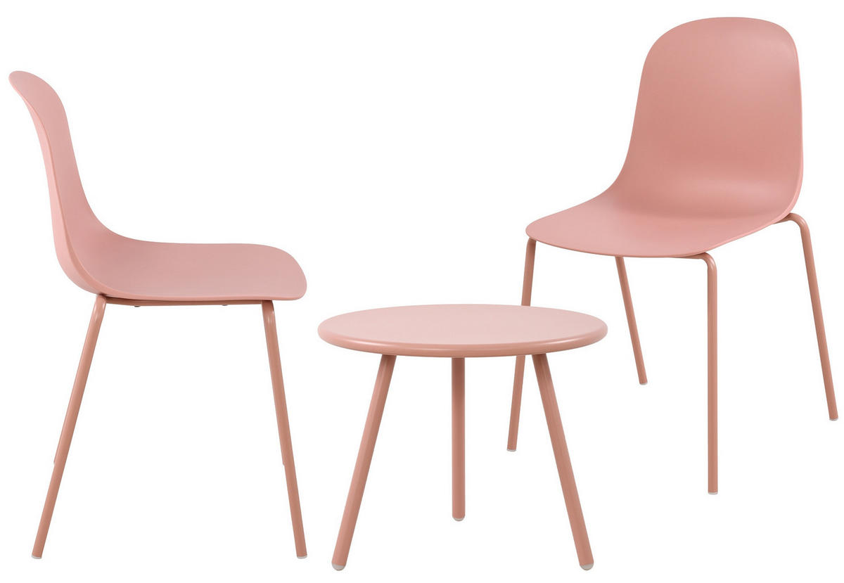 GARTENSITZGRUPPE Kunststoff Pink - Pink, Kunststoff - CLP
