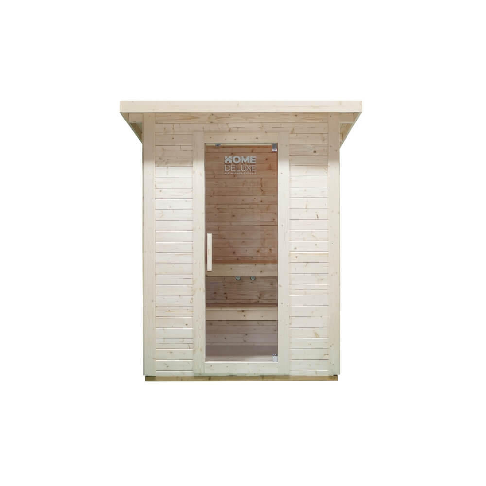 SAUNAHAUS TALO M - Größe: M - Braun, Holz (191/221/157cm) - Home Deluxe