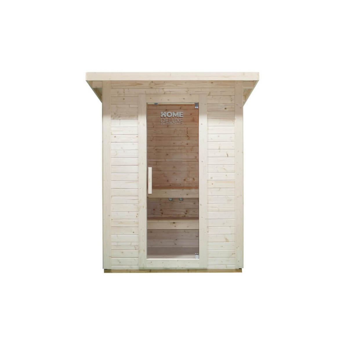 SAUNAHAUS TALO M - Größe: M - Braun, Holz (191/221/157cm) - Home Deluxe
