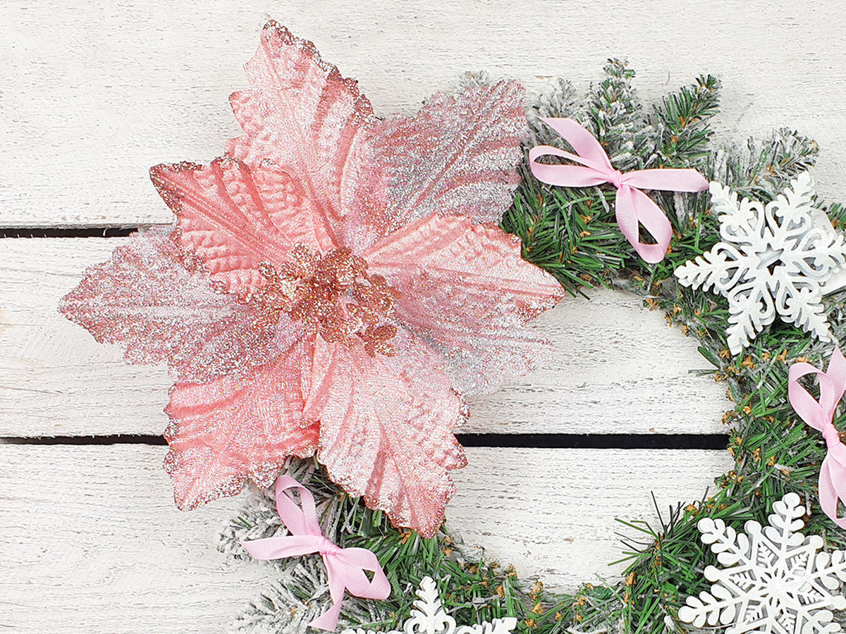 WEIHNACHTSKRANZ PRINZESSIN MAJA 30 cm - Pink/Weiß, Kunststoff (30/5cm) - LAALU