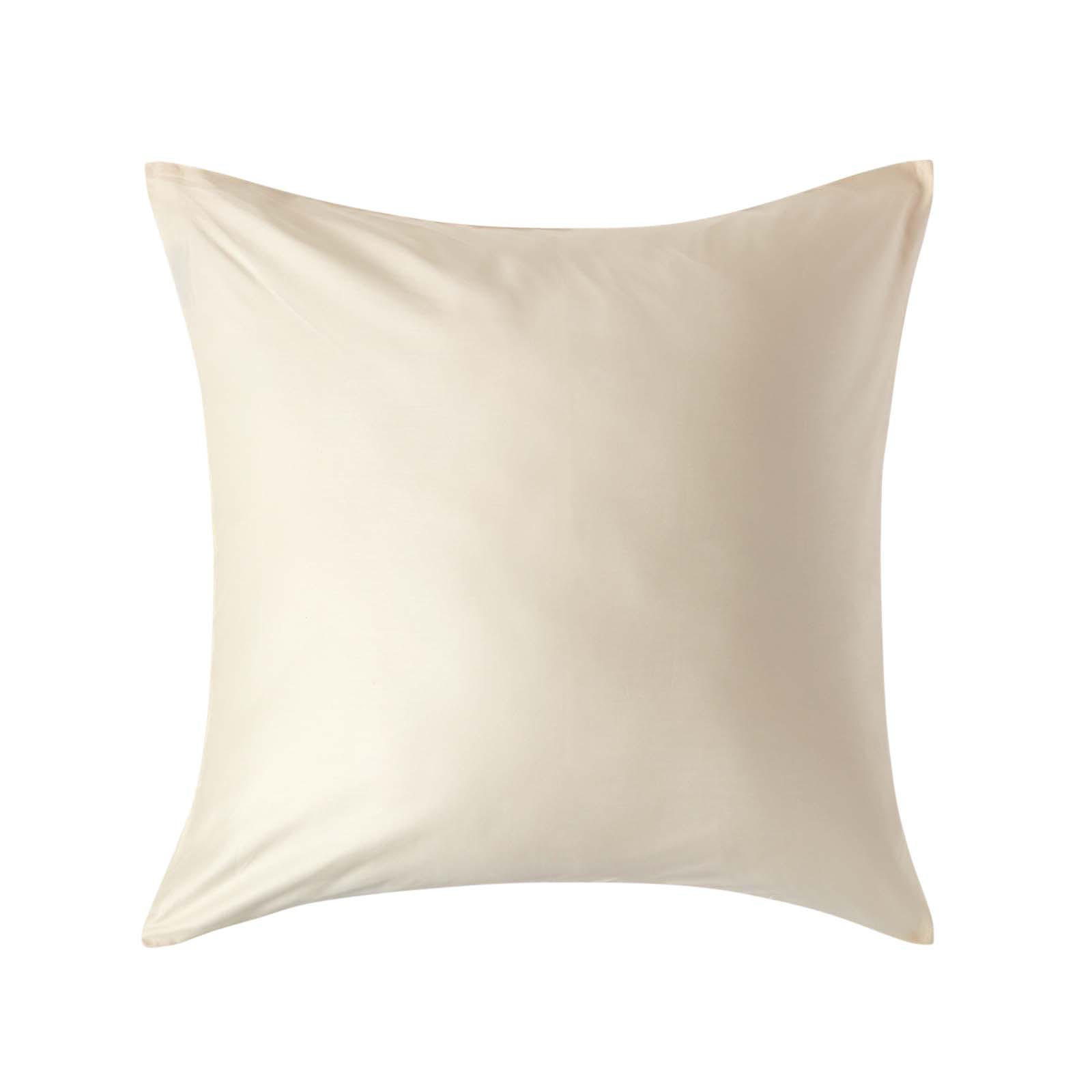 BIO-KISSENBEZUG Satin, Fadendichte 400 - Creme, Textil (60/60cm) - Homescapes