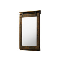 SPIEGEL Mango 60x8x100 braun lackiert RAILWAY #463 - Braun, Holz (60/100/8cm) - Massivmoebel24