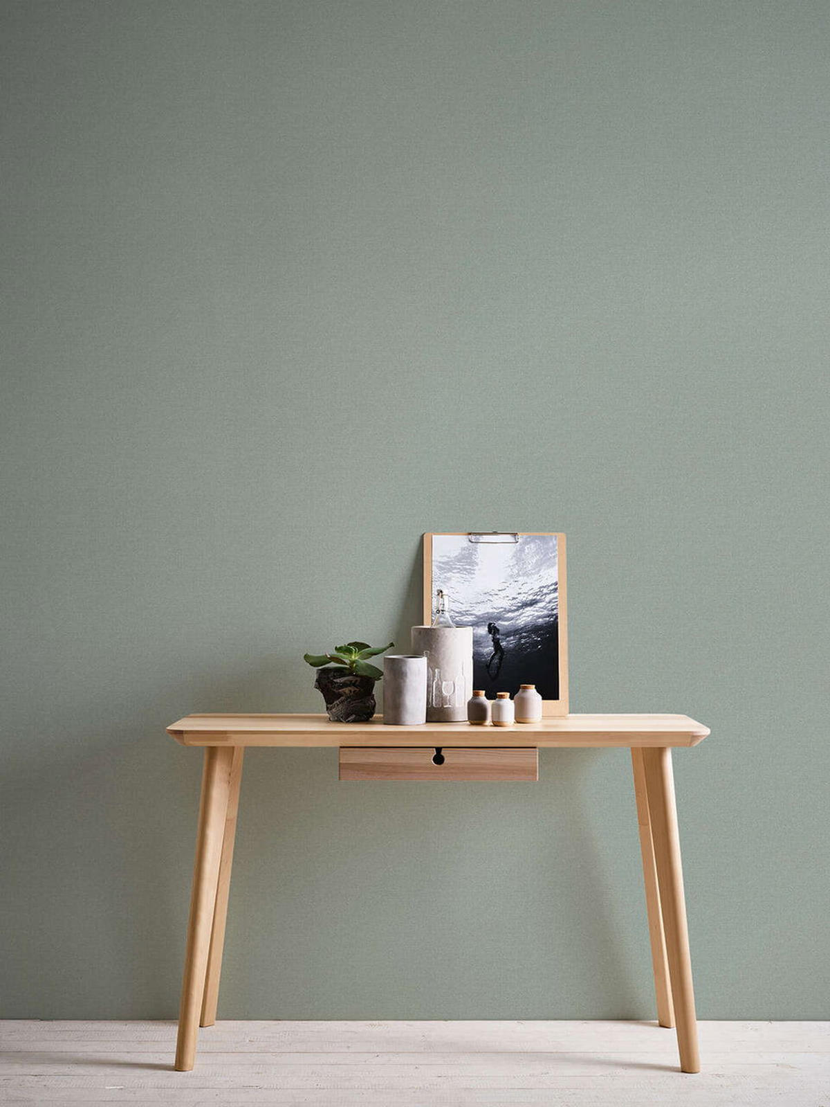 VLIESTAPETE Grün 53/1005 cm - Grün, Textil (53/1cm) - KUNSTLOFT