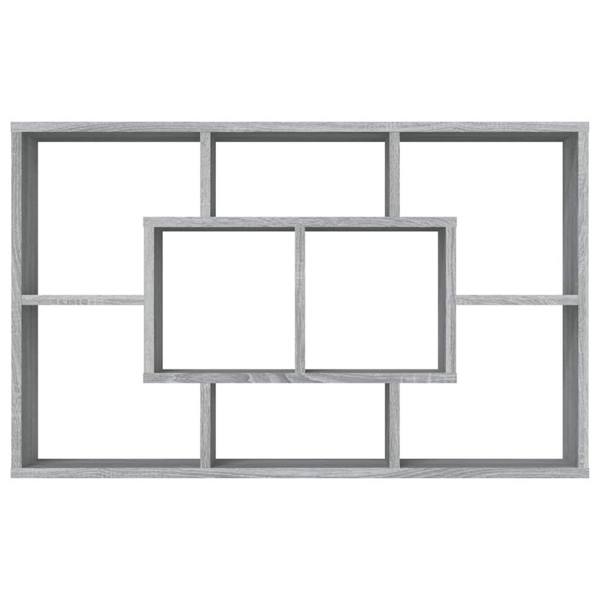 WANDREGAL Grau Sonoma 85/16/52,5 Cm Cm Holzwerkstoff - Grau, Holzwerkstoff (16/52.5/85cm) - vidaXL